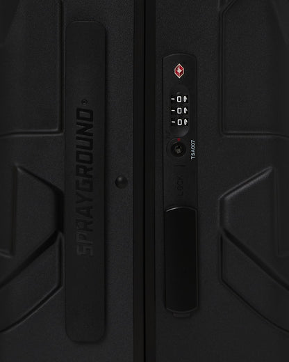REALITY CHECK SHARKITECTURE CARRY-ON JETBLACK LUGGAGE (GOLD HARDWARE)