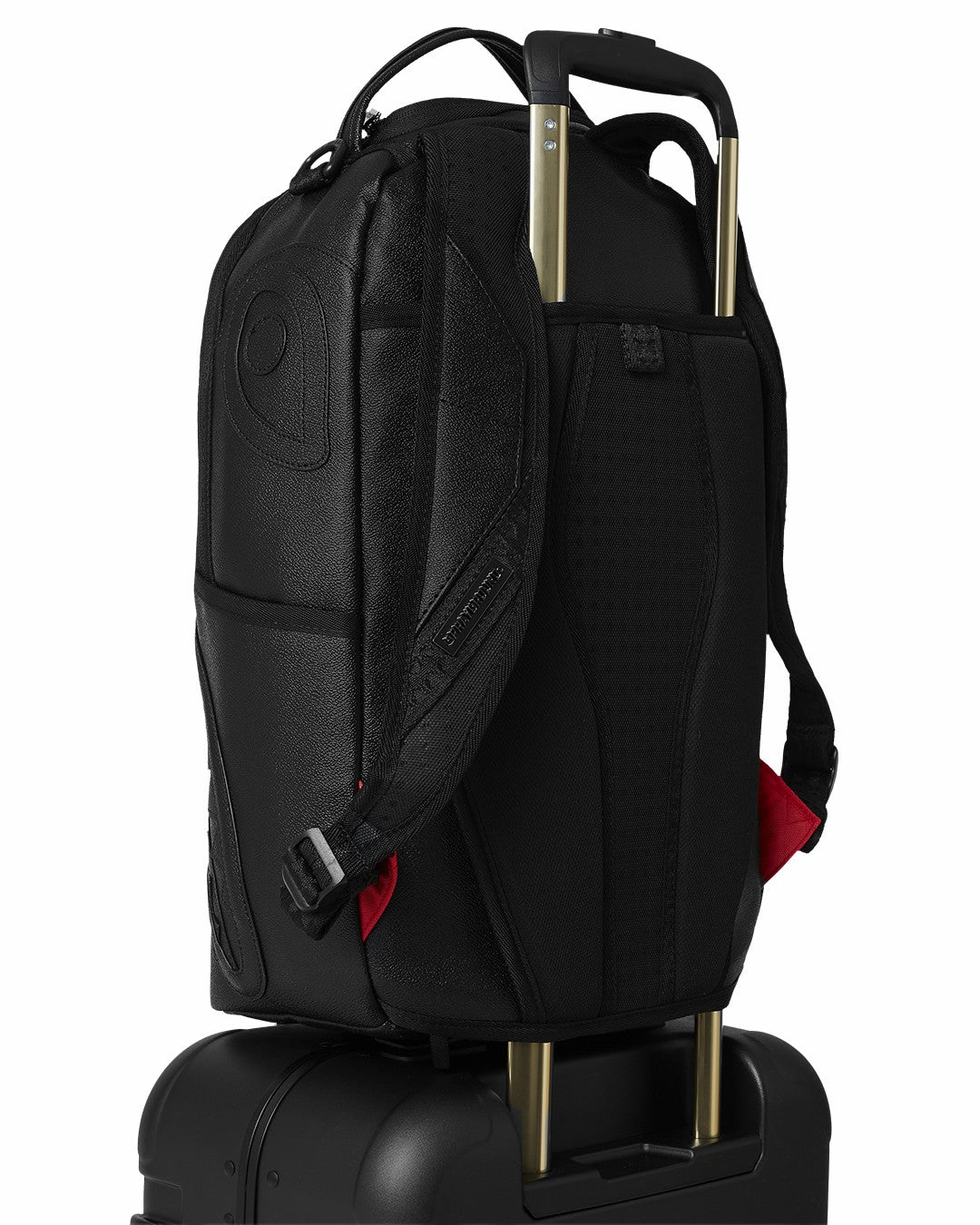 REALITY CHECK SHARKITECTURE CARRY-ON JETBLACK LUGGAGE (GOLD HARDWARE)