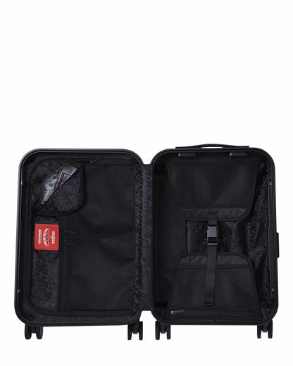 REALITY CHECK SHARKITECTURE CARRY-ON JETBLACK LUGGAGE (GOLD HARDWARE)