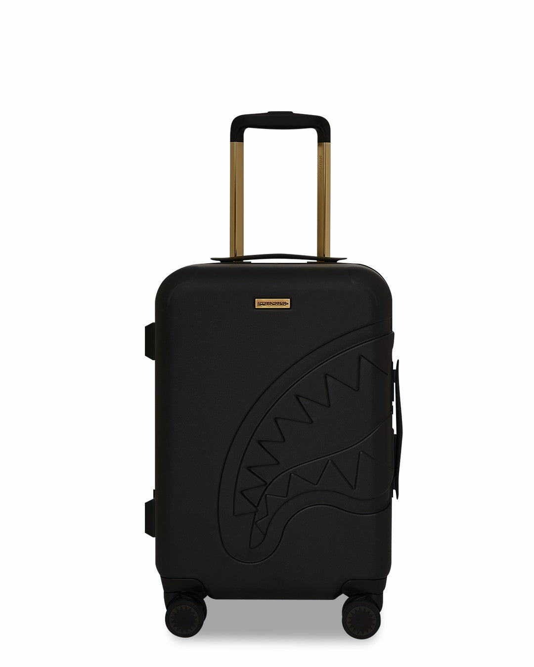 REALITY CHECK SHARKITECTURE CARRY-ON JETBLACK LUGGAGE (GOLD HARDWARE)