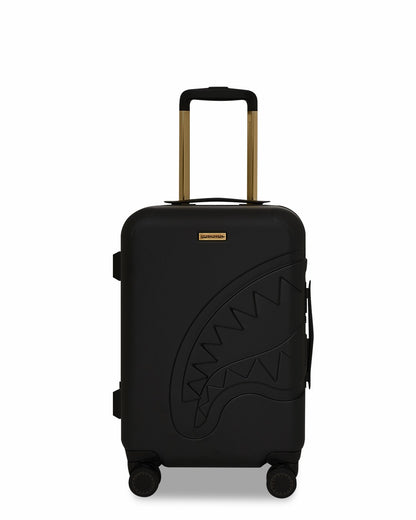REALITY CHECK SHARKITECTURE CARRY-ON JETBLACK LUGGAGE (GOLD HARDWARE)