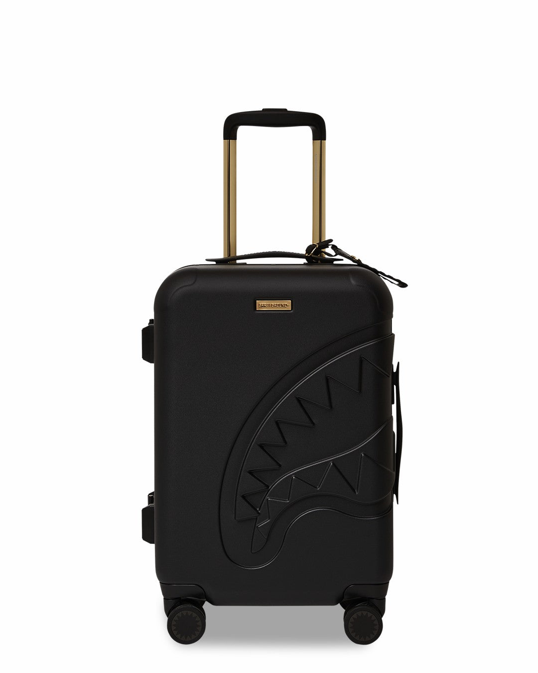 REALITY CHECK SHARKITECTURE CARRY-ON JETBLACK LUGGAGE (GOLD HARDWARE)