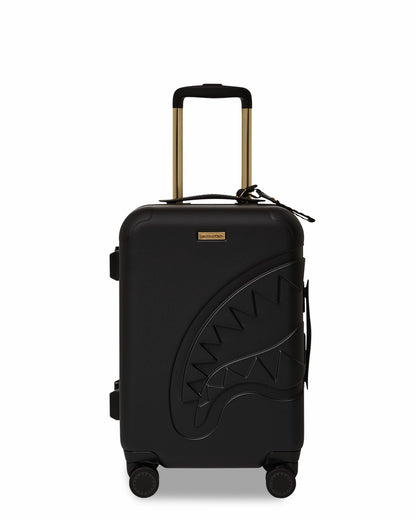 REALITY CHECK SHARKITECTURE CARRY-ON JETBLACK LUGGAGE (GOLD HARDWARE)