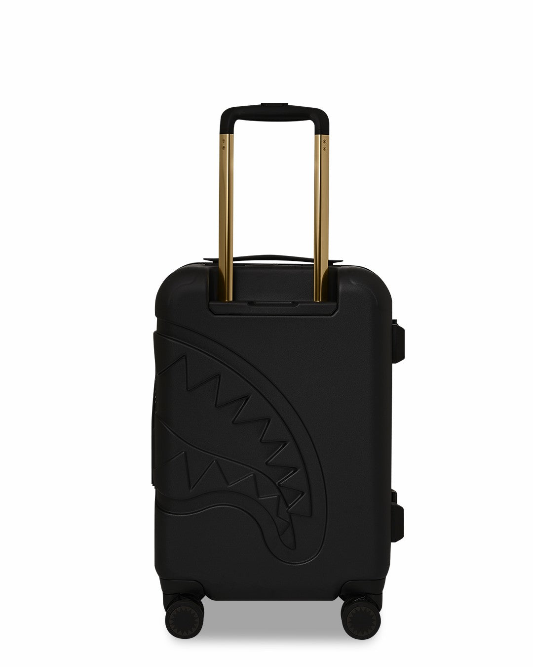 REALITY CHECK SHARKITECTURE CARRY-ON JETBLACK LUGGAGE (GOLD HARDWARE)