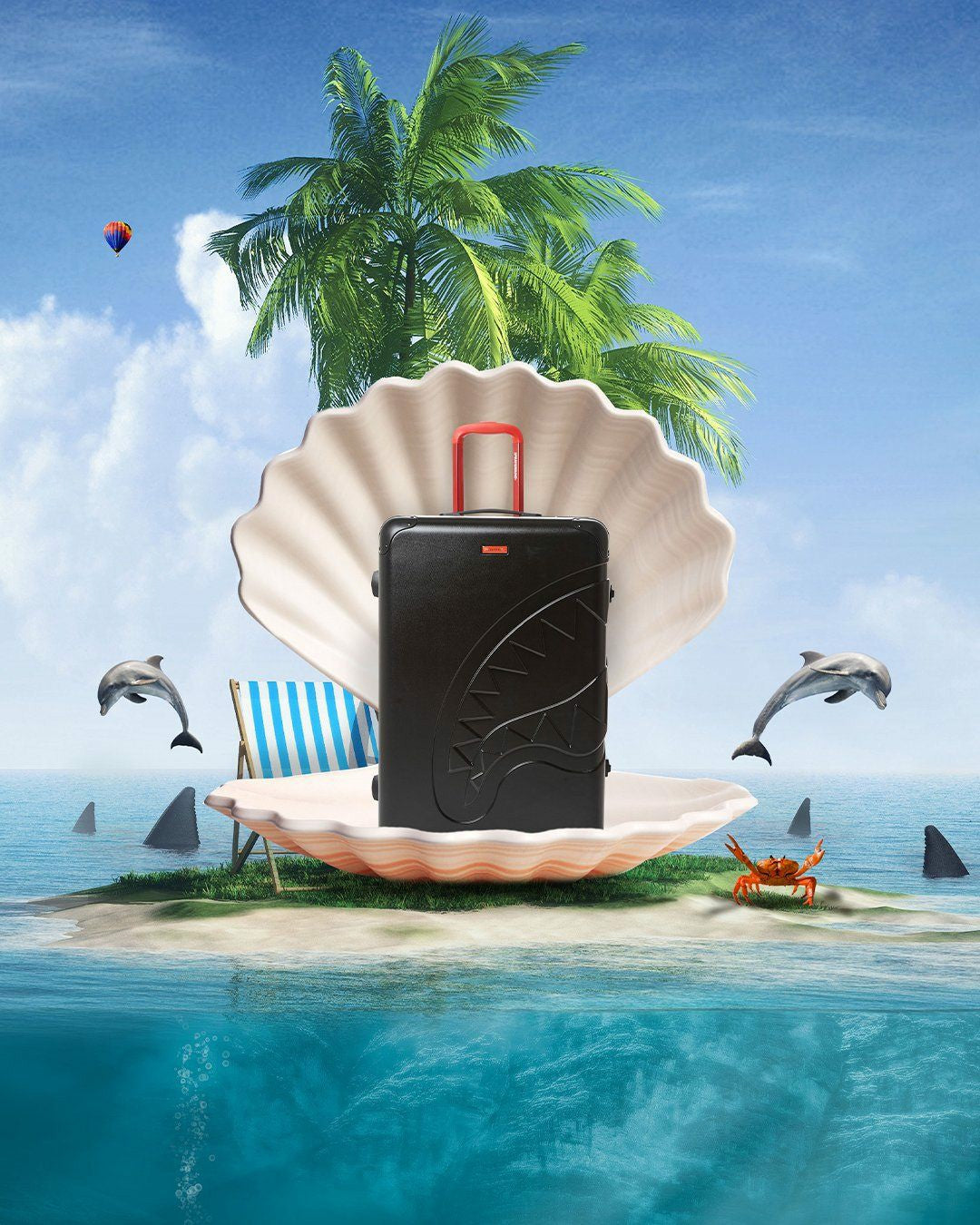 SHARKITECTURE MOLDED 2 PC LUGGAGE SET