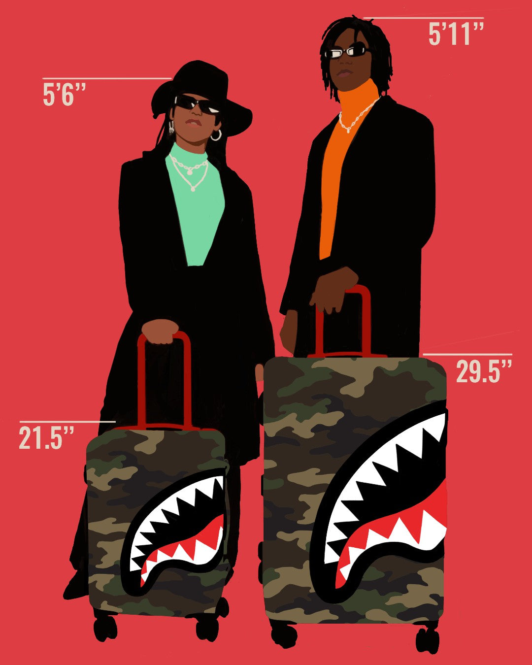 SHARKNAUTICS (CAMO) 29.5” FULL-SIZE LUGGAGE