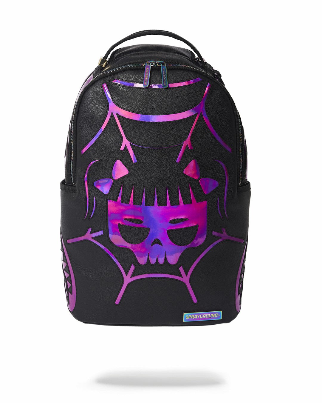 CAZZU IRIDESCENT CUT & SEW SPIDER SKULL SHARK BACKPACK (DLXV)