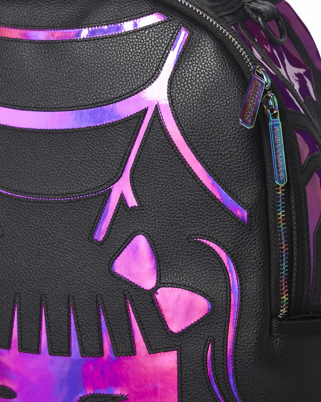 CAZZU IRIDESCENT CUT & SEW SPIDER SKULL SHARK BACKPACK (DLXV)