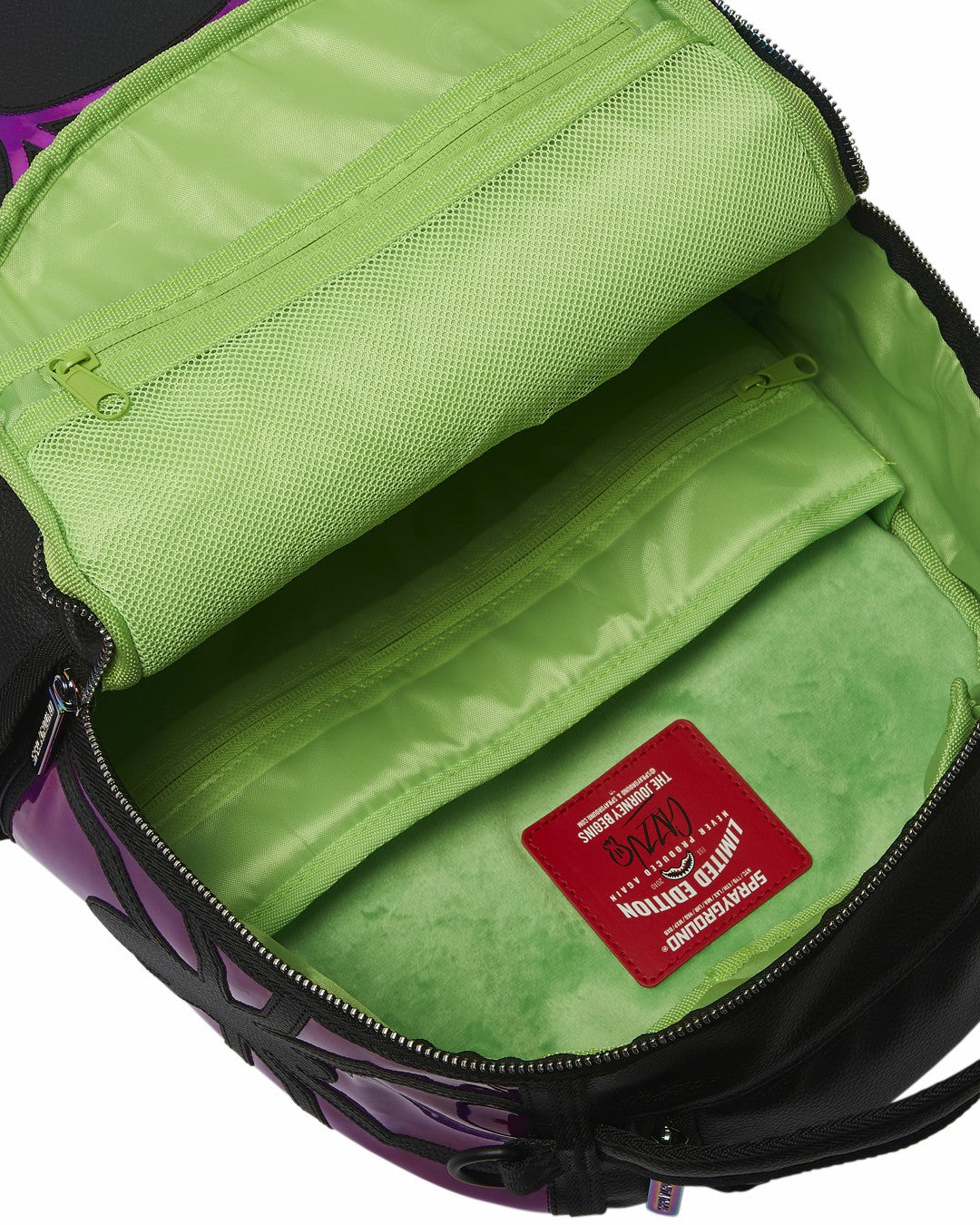 CAZZU IRIDESCENT CUT & SEW SPIDER SKULL SHARK BACKPACK (DLXV)
