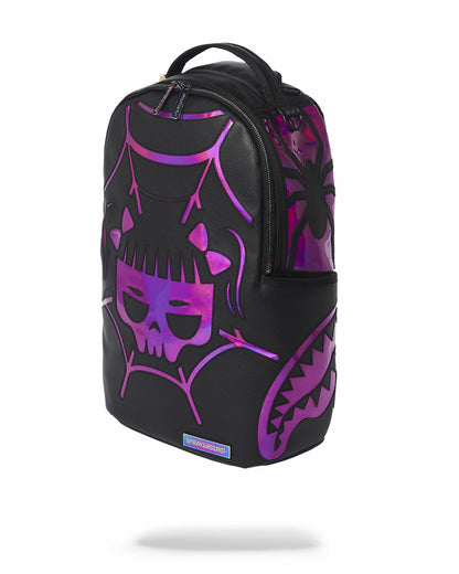CAZZU IRIDESCENT CUT & SEW SPIDER SKULL SHARK BACKPACK (DLXV)