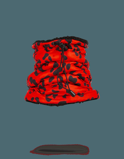 RED LEOPARD NECK WARMER