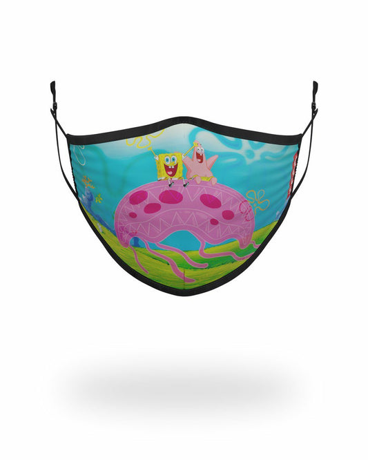 ADULT SPONGEBOB JELLY SHARK FORM FITTING FACE-COVERING