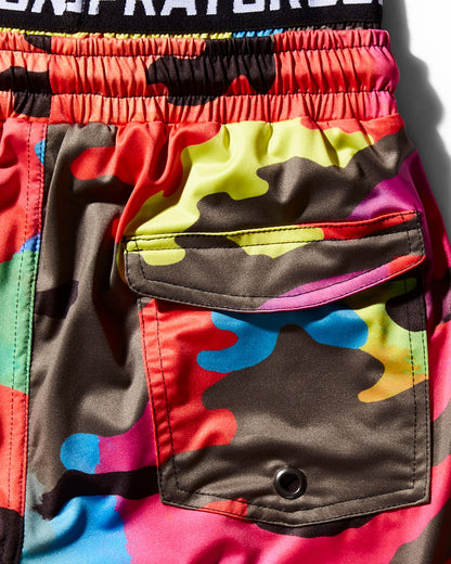 KIDS CAMOBURST SWIM TRUNKS