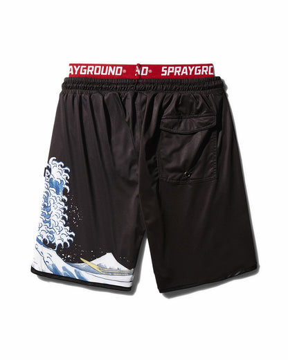 DRAGON WAVE CORTO SWIM TRUNKS (BLACK)