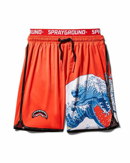 JAPAN WAVE CORTO SWIM TRUNKS (RED)