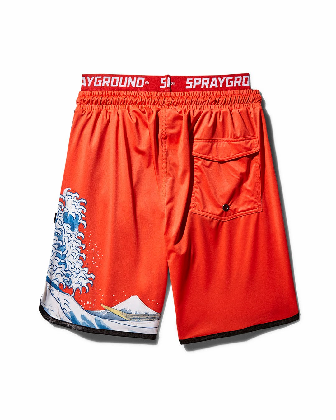 JAPAN WAVE CORTO SWIM TRUNKS (RED)