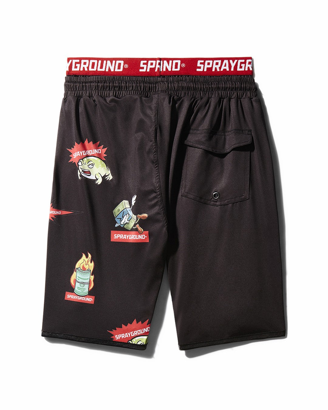 PATCH ALL-IN CORTO SWIM TRUNKS (BLACK)
