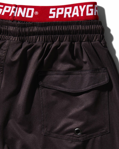 PATCH ALL-IN CORTO SWIM TRUNKS (BLACK)