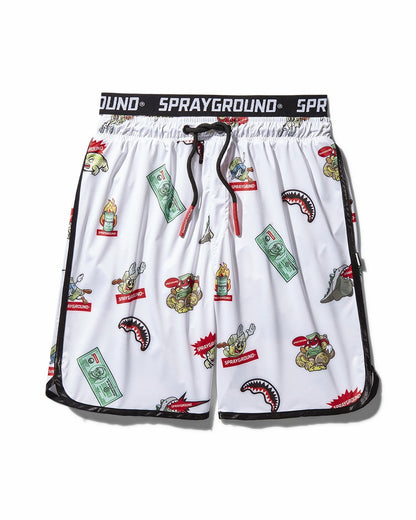 PATCH ALL-IN CORTO SWIM TRUNKS (WHITE)