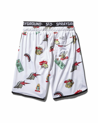 PATCH ALL-IN CORTO SWIM TRUNKS (WHITE)