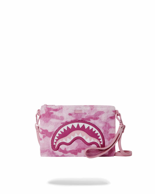 FURRROCIOUS IN PINK CROSSOVER CLUTCH