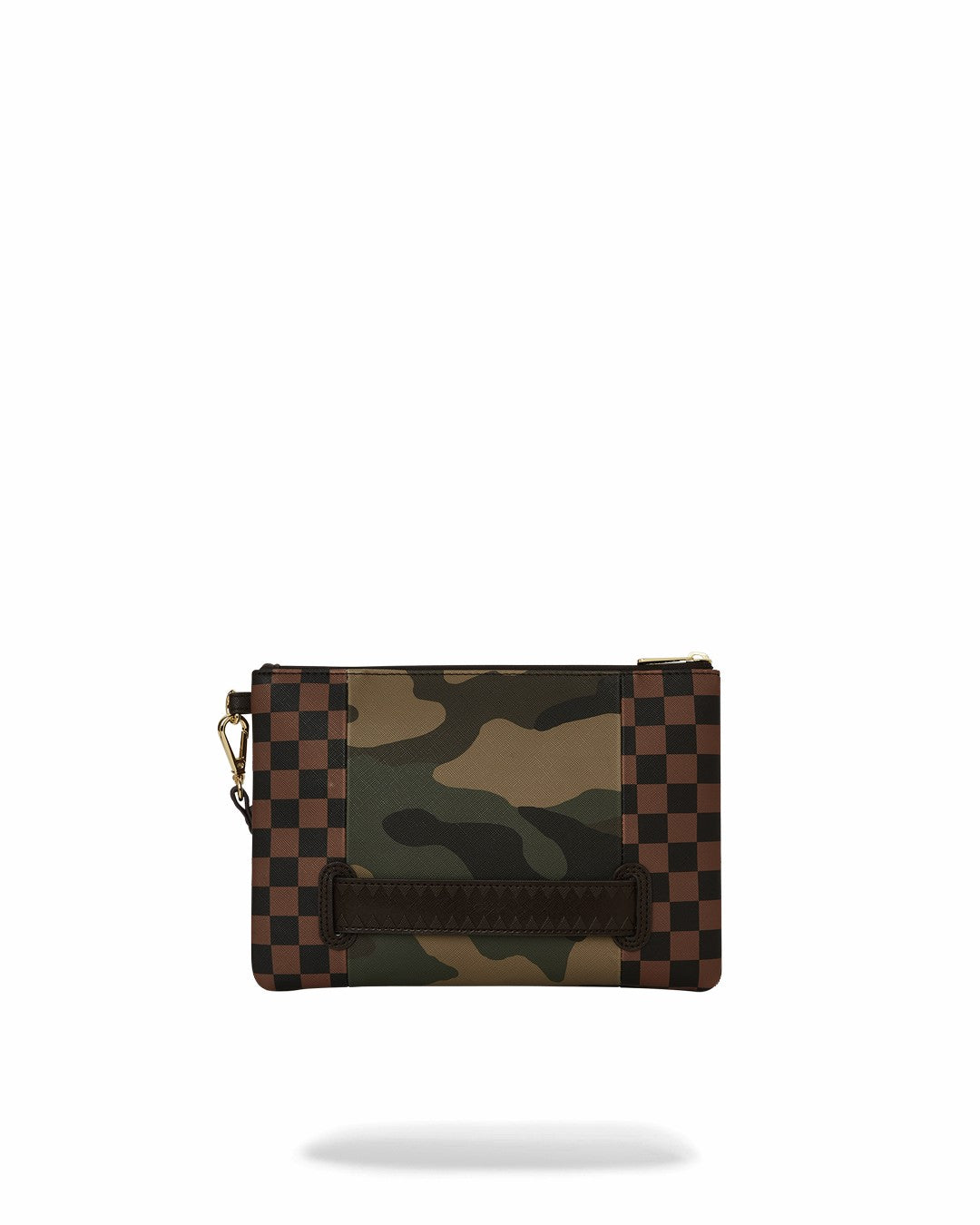 EXTERIOR GOLD ZIP POCKET SHARKS IN PARIS CROSSOVER CLUTCH