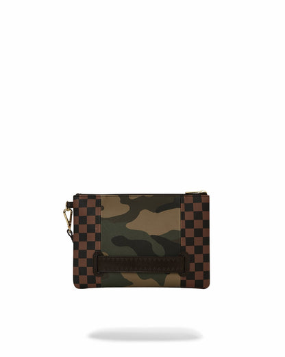 EXTERIOR GOLD ZIP POCKET SHARKS IN PARIS CROSSOVER CLUTCH