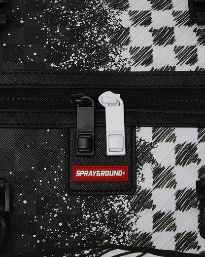 SCRIBBLE DRIBBLE CHECK DUFFLE