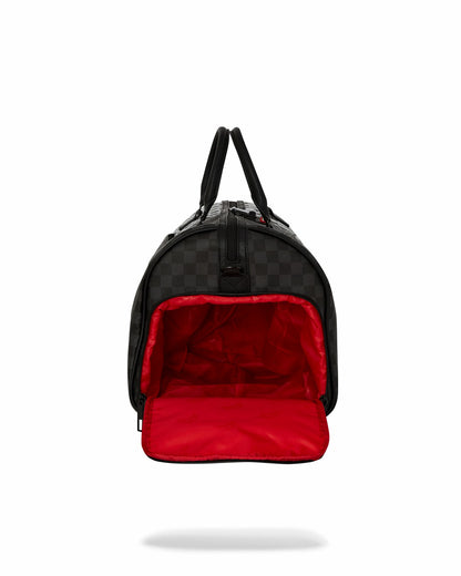 SCRIBBLE DRIBBLE CHECK DUFFLE