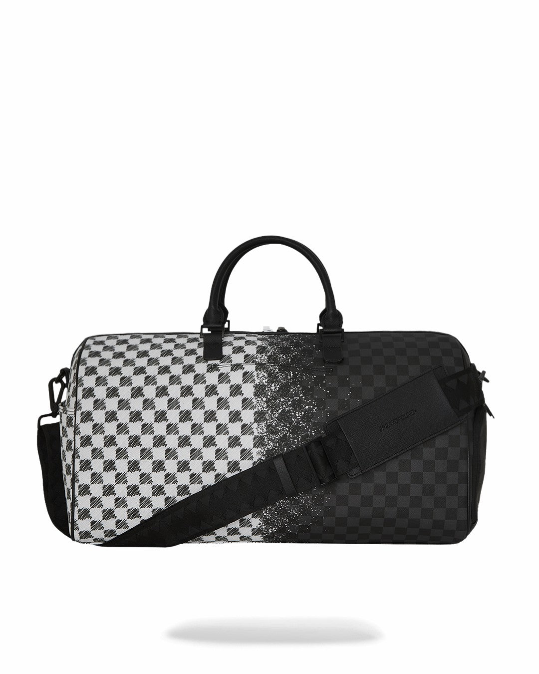 SCRIBBLE DRIBBLE CHECK DUFFLE