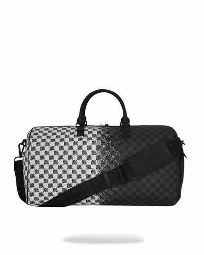 SCRIBBLE DRIBBLE CHECK DUFFLE