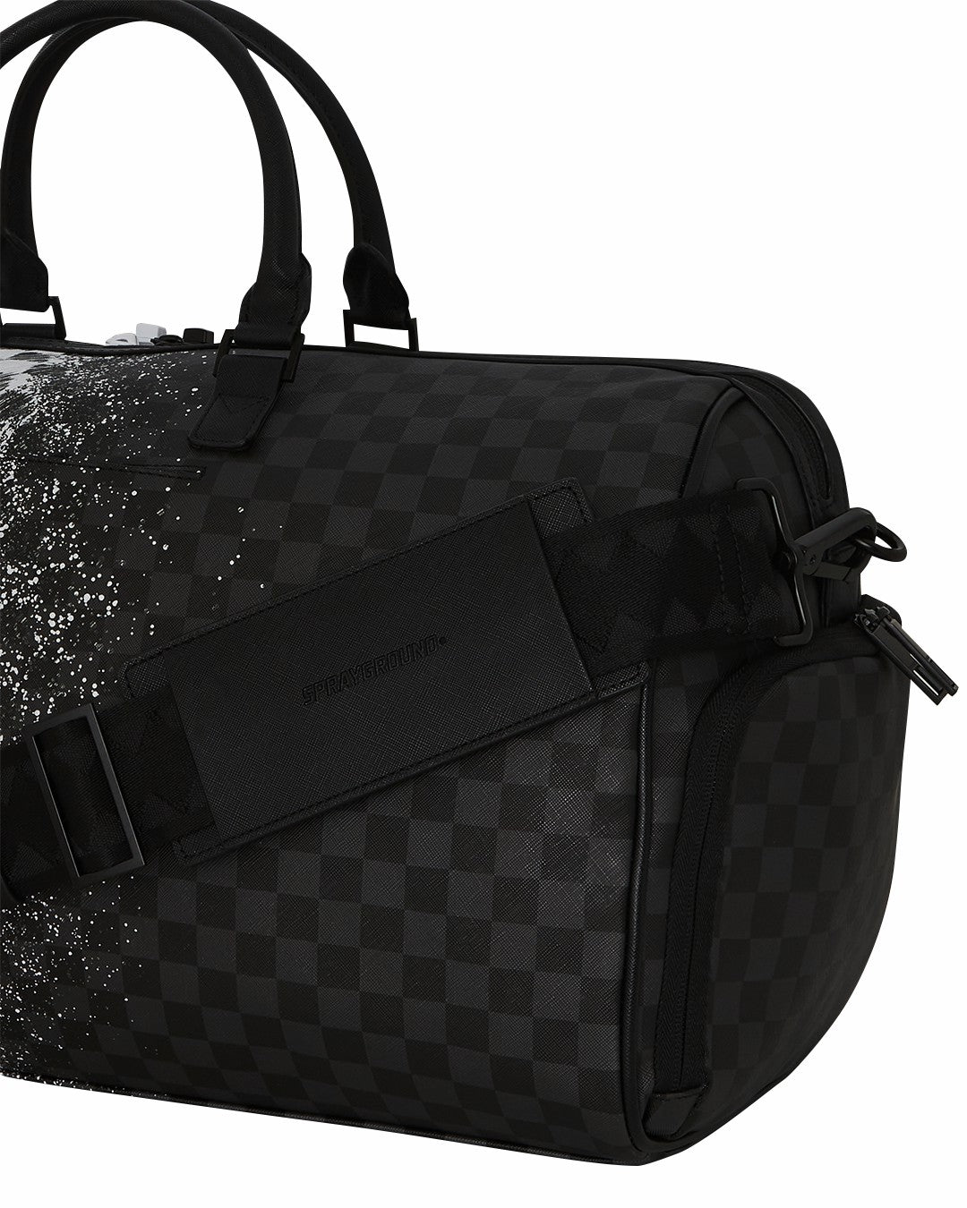 SCRIBBLE DRIBBLE CHECK DUFFLE