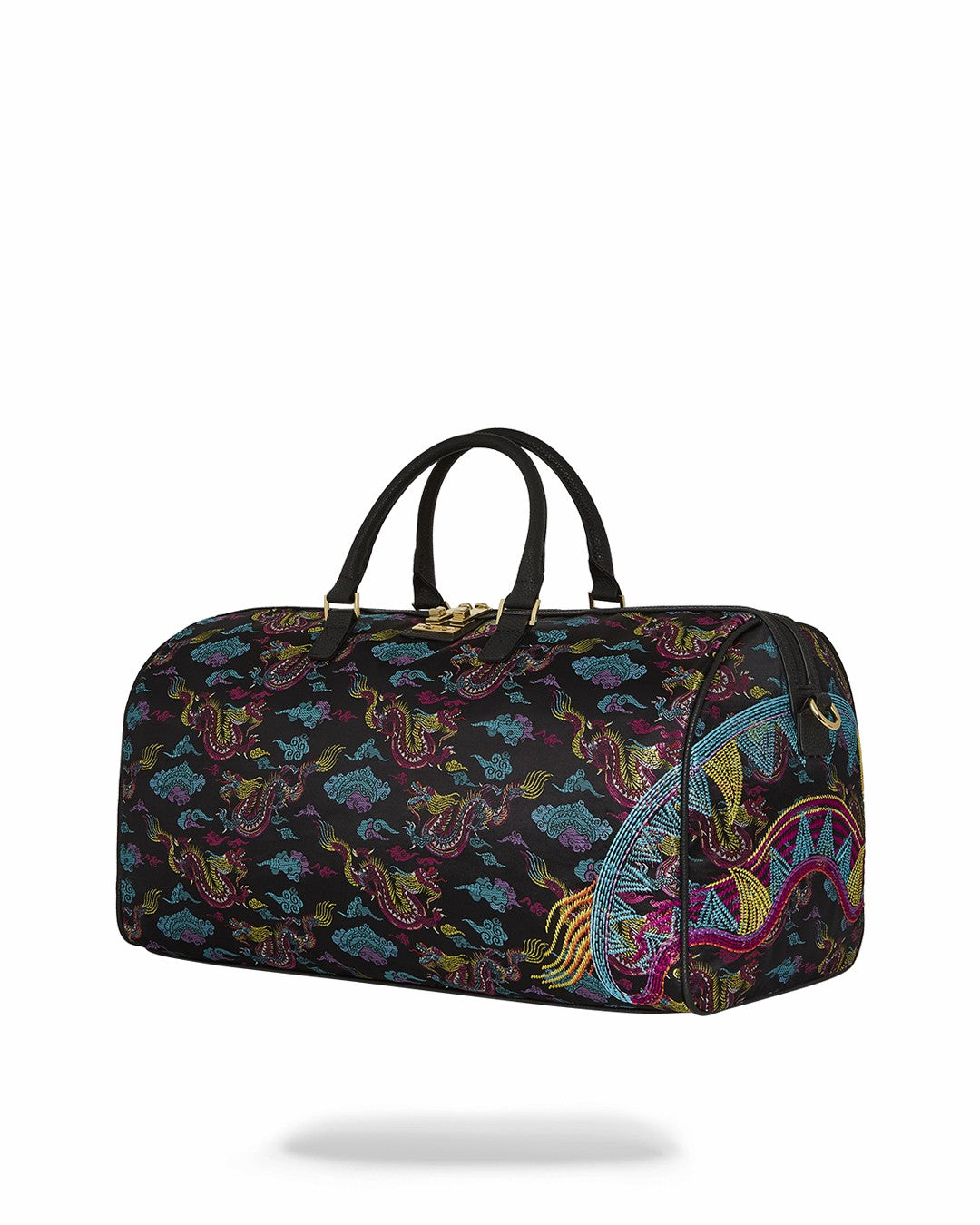 EMBROIDERED DRAGONS DUFFLE
