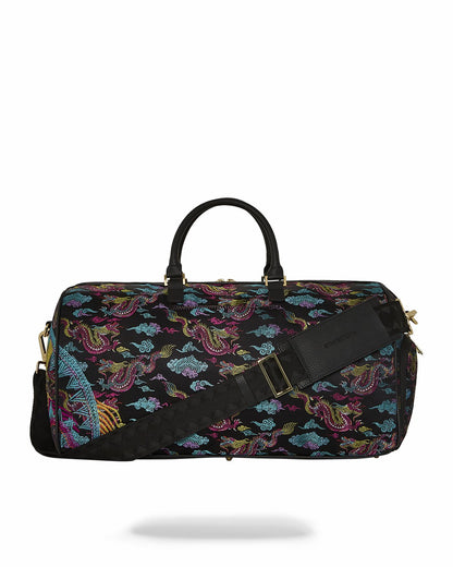 EMBROIDERED DRAGONS DUFFLE