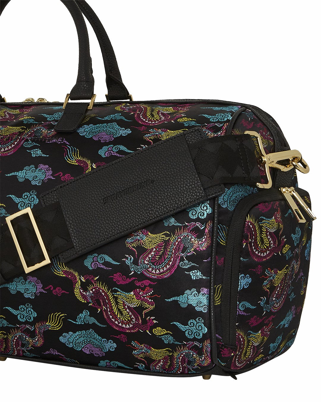 EMBROIDERED DRAGONS DUFFLE
