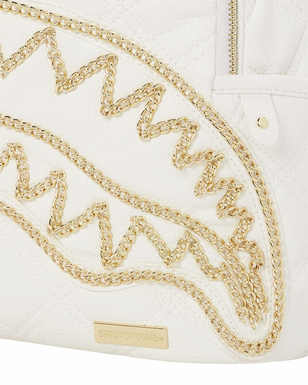 RIVIERA LE BLANC GOLD CHAIN SHARK SAVAGE BACKPACK