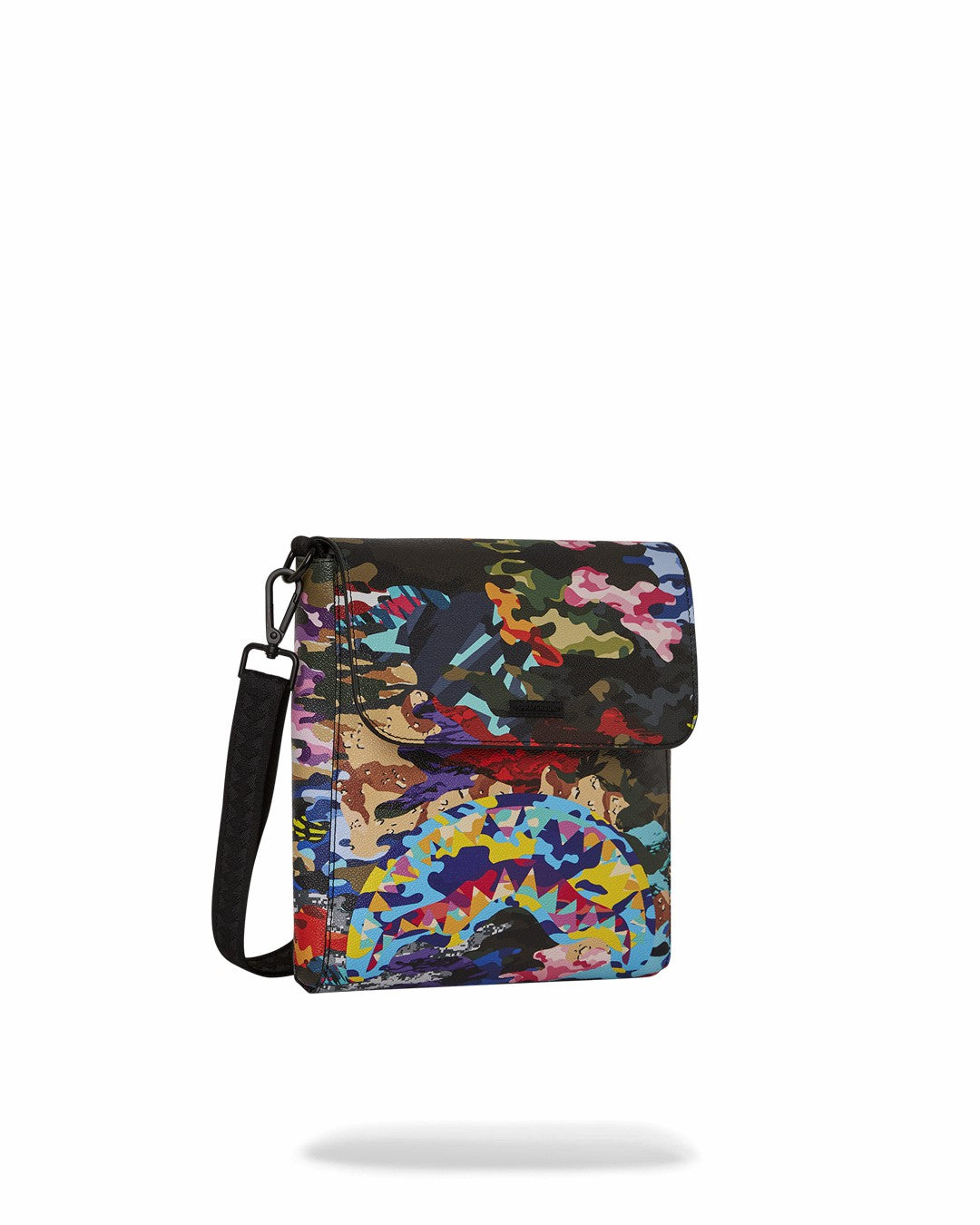 SLICED AND DICED CAMO MESSENGER SLING BAG