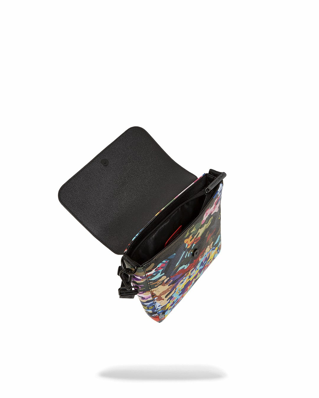 SLICED AND DICED CAMO MESSENGER SLING BAG