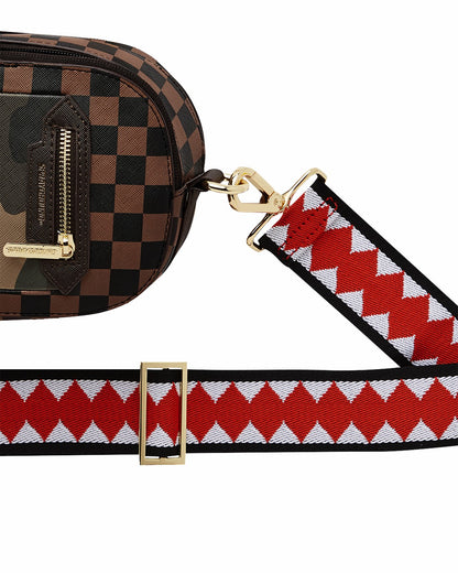 EXTERIOR GOLD ZIP POCKET SHARKS IN PARIS BACKPACK SLING