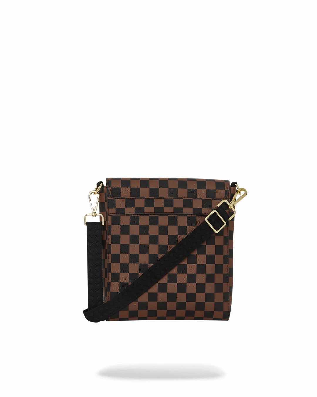 EXTERIOR GOLD ZIP POCKET SHARKS IN PARIS MESSENGER SLING BAG