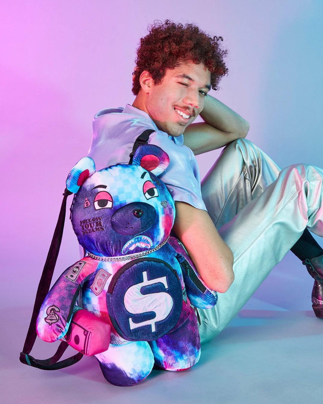 SHARKCLUB ELECTRONICA MONEYBEAR TEDDYBEAR BACKPACK