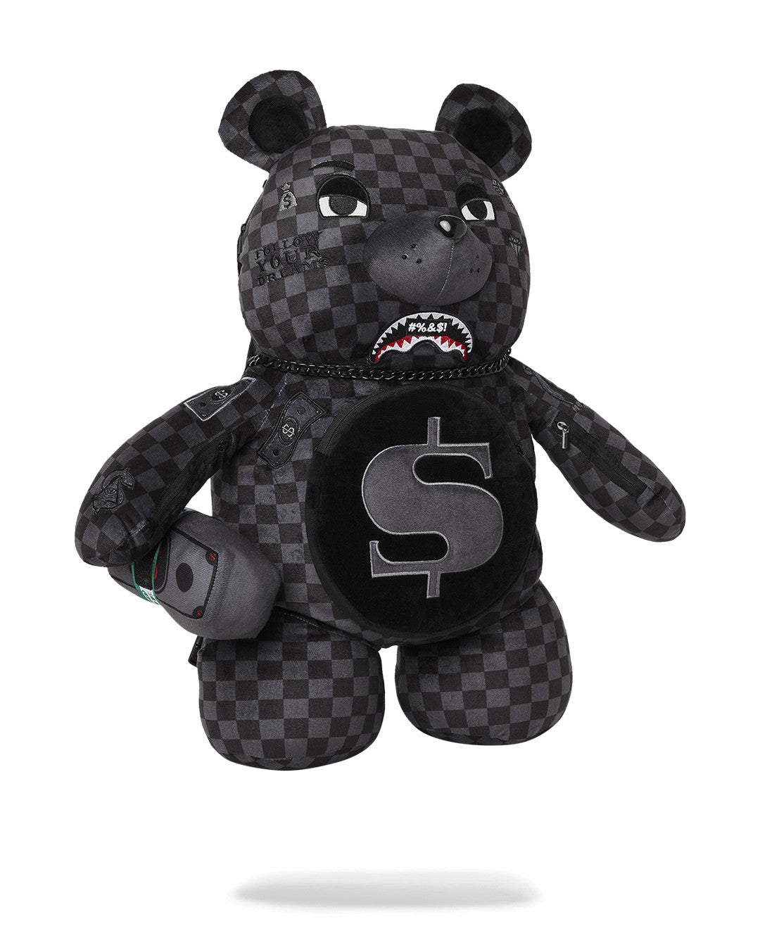 WHAT THE BEEP' SHARK MONEYBEAR TEDDYBEAR BACKPACK