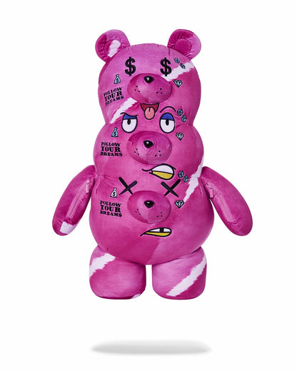 THE 3 HEADED BEAR PLUSH TEDDYBEAR BACKPACK