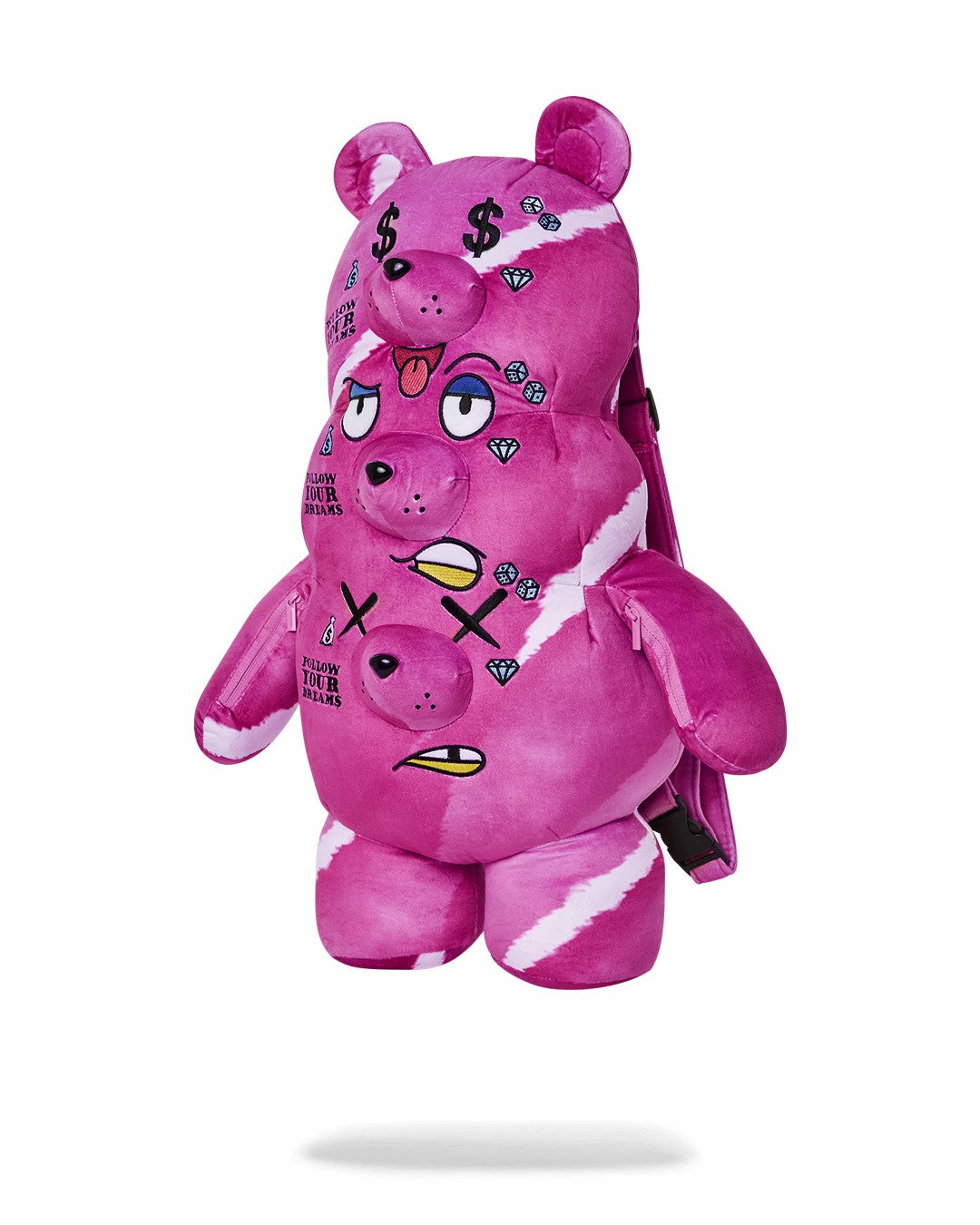 THE 3 HEADED BEAR PLUSH TEDDYBEAR BACKPACK