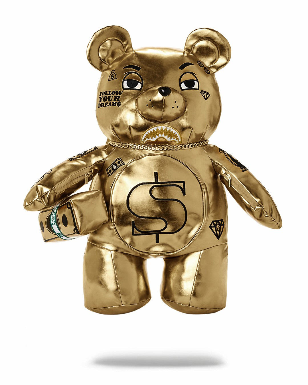 GOLD RUSH MONEYBEAR TEDDYBEAR BACKPACK