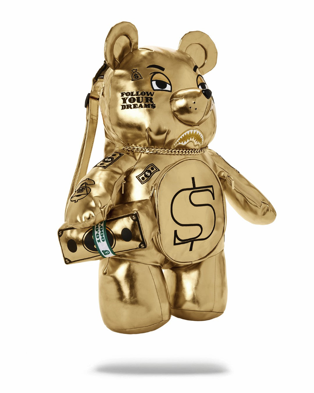 GOLD RUSH MONEYBEAR TEDDYBEAR BACKPACK