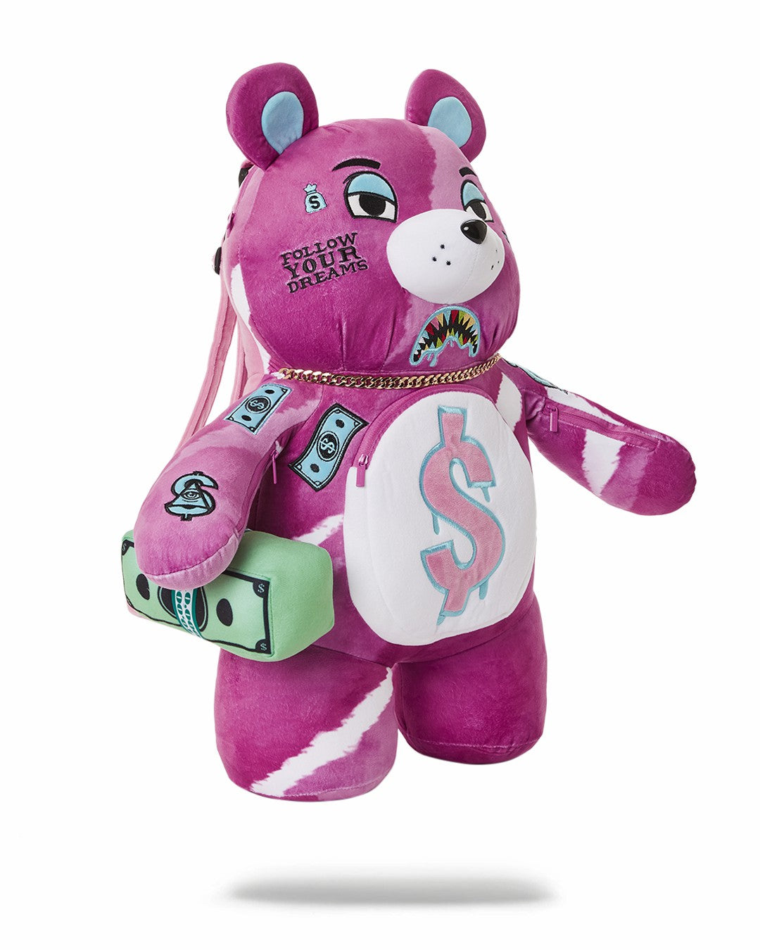 PINK PUNK MONEYBEAR TEDDYBEAR BACKPACK