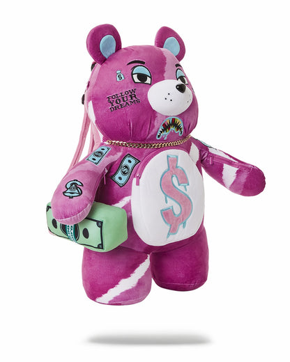 PINK PUNK MONEYBEAR TEDDYBEAR BACKPACK