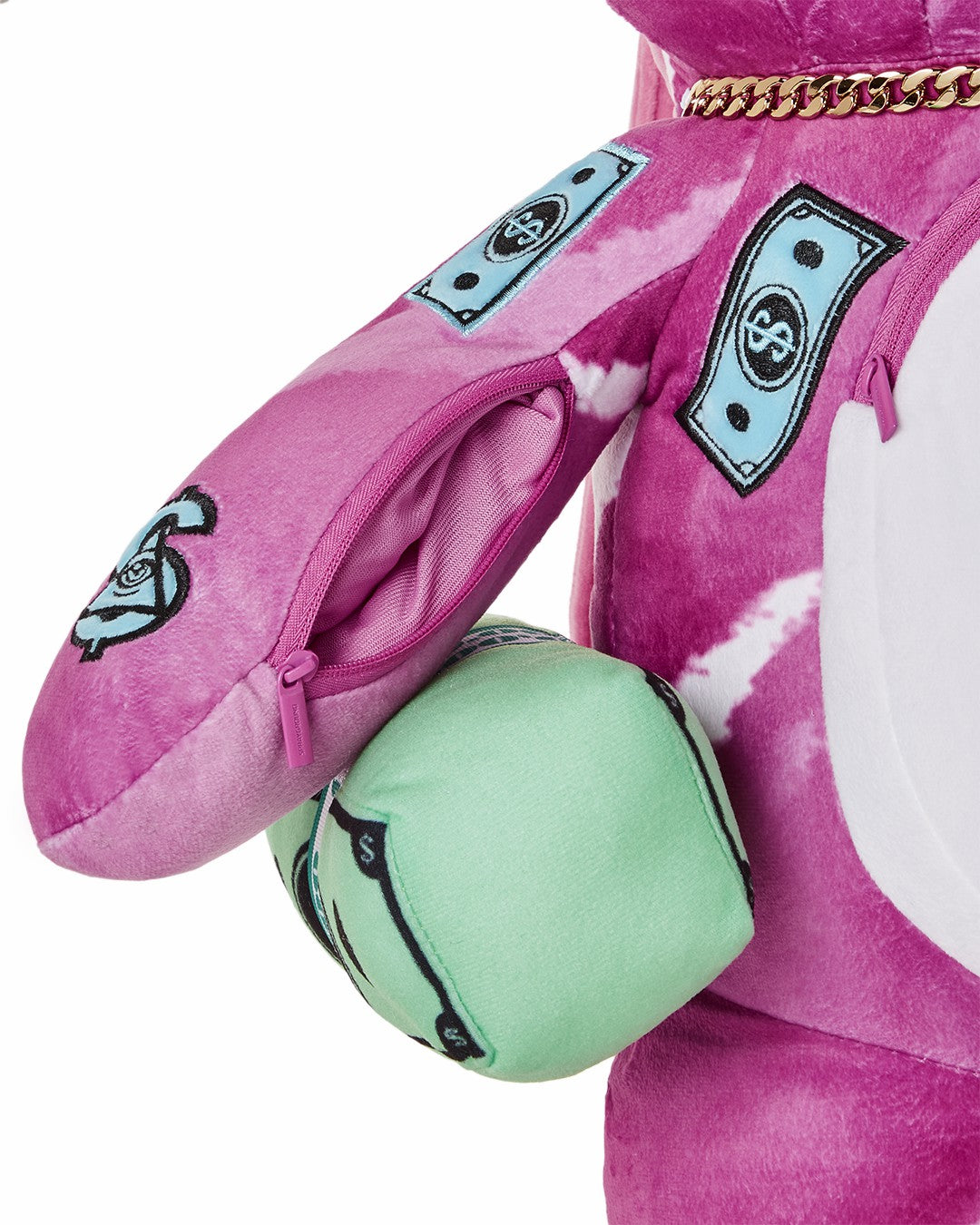 PINK PUNK MONEYBEAR TEDDYBEAR BACKPACK