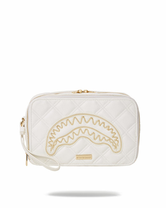 RIVIERA LE BLANC GOLD CHAIN SHARK TOILETRY BAG